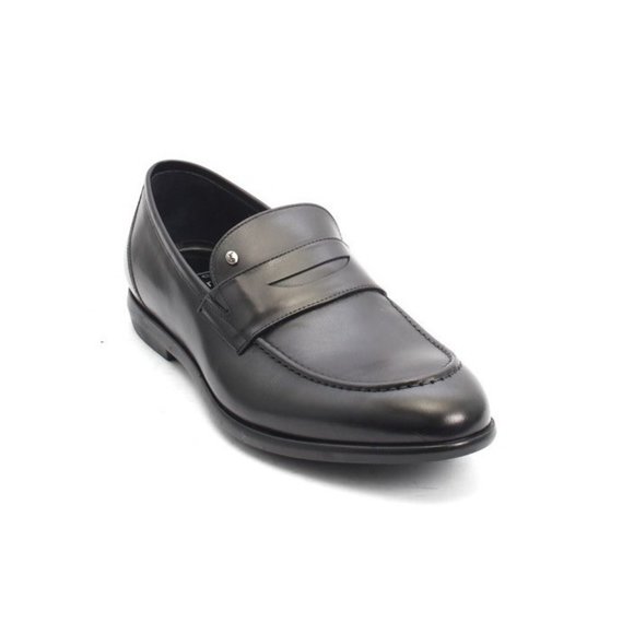ROBERTO SERPENTINI 45224b Black Nappa Leather Classic Dress Shoes